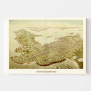 Vintage Map of Newport, Rhode Island 1878