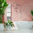 Woman and Man Abstract Face Metal Wall Art