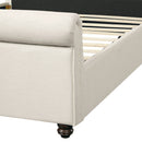 Queen Size Upholstered Bed Frame With Linen Fabric by HouseOfZazla