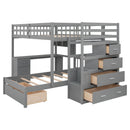 Bunk Bed With Desk, Drawers And Shelves by HouseOfZazla