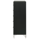 Malcolm - 5 Drawer Bedroom Chest - Black