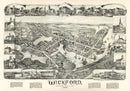 Vintage Map of Wickford, Rhode Island 1888