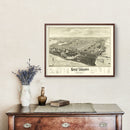 Vintage Map of Camp Wetmore, Rhode Island 1885