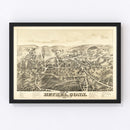 Vintage Map of Bethel, Connecticut 1879