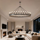 59.1 Inch 36-Light Wagon Wheel Chandelier by HouseOfZazla