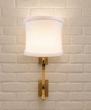 4"W x 4"H Down White Clip-on Sconce Half-Shell Lampshade