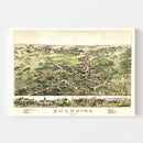 Vintage Map of Cheshire, Connecticut 1882