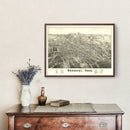 Vintage Map of Danbury, Connecticut 1884