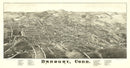 Vintage Map of Danbury, Connecticut 1884