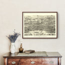 Vintage Map of Hartford, Connecticut 1877