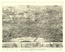 Vintage Map of Hartford, Connecticut 1877