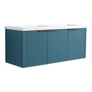 Contemporary Wall Mounted Bathroom Vanity With Resin Double Sink by HouseOfZazla