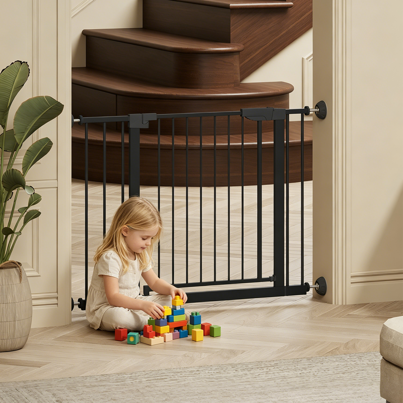Wide Baby Gate with Wall Protector for Stairs and Doorways, photo 8 of 10