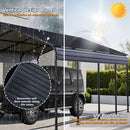 Heavy Duty Carport With Galvanized Roof And Enhanced Base - Anthracite by HouseOfZazla