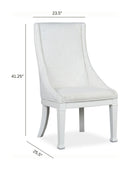Kingston - Upholstered Host Chair (Set of 2) - Whisper White And Cerused Nutmeg