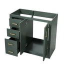 Retro Style Bathroom Vanity, 3 Drawers & Soft Closing Doors by HouseOfZazla