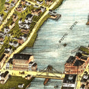 Vintage Map of Mystic River, Connecticut 1879