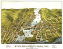 Vintage Map of Mystic River, Connecticut 1879