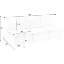 88-inch simple, modern and ultra-comfortable straight-row three-seater off-white flannel sofa is suitable for living rooms, bedrooms and balconies.