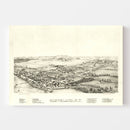 Vintage Map of Cleveland, New York 1890