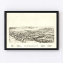 Vintage Map of Cleveland, New York 1890