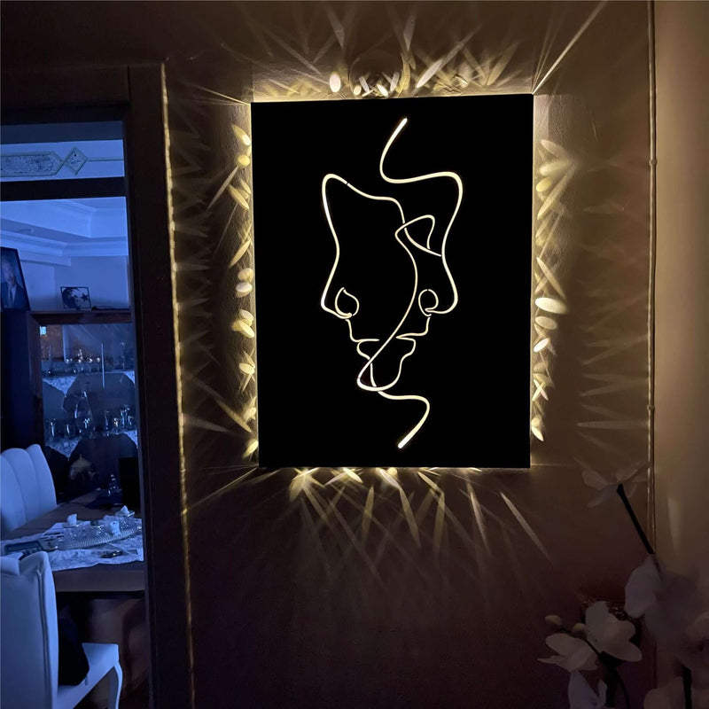 Two Face Metal Wall Art