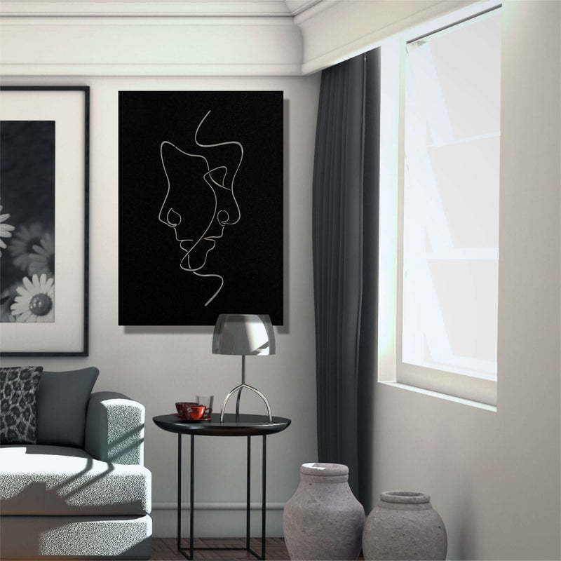 Two Face Metal Wall Art