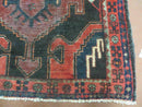 4' X 8' Antique Handmade India Geometric Oriental Tribal Wool Rug Red