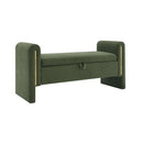 Modern Teddy Upholstered Large Bed End Bench With Arms And Storage by Unique Piece Furniture
