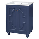 Bathroom Vanity With Ornate Elliptical Motif, Soft Close Hinges by HouseOfZazla