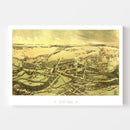 Vintage Map of Quincy, Massachusetts 1878