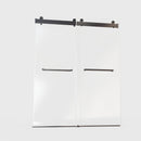Frameless Double Sliding Soft-Close Shower Door, 3 / 8" (10Mm) Thick SGCC Tempered Glass Door, Matte by HouseOfZazla