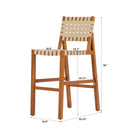 30.5 Inch Seat Height Outdoor Acacia Solid Wood Patio Furniture Set by HouseOfZazla