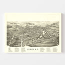 Vintage Map of Le Roy, New York 1892