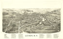 Vintage Map of Le Roy, New York 1892