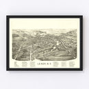 Vintage Map of Le Roy, New York 1892