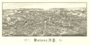 Vintage Map of Malone, New York 1886