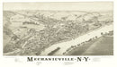 Vintage Map of Mechanicville, New York 1880