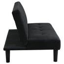 Boston - Tufted Convertible Sofa Bed Armless Design - Black by HouseOfZazla