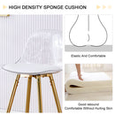 Stylish Upholstered Bar Chairs with Metal Legs