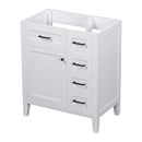 30" Bathroom Vanity without Sink, Cabinet Base Only, Bathroom Cabinet with Drawers, Solid Frame and MDF Board, White