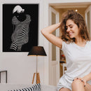 Zebra Women Metal Wall Art