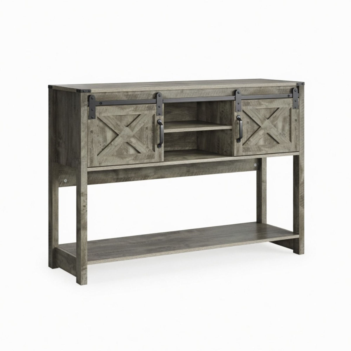 Farmhouse Entryway Table With Sliding Barn Door, photo 30 of 40