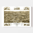 Vintage Map of Rockland, Massachusetts 1881