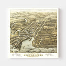Vintage Map of Plattsburgh, New York 1877