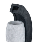 Water Fountain With Vase Design, With Light And Pump, For Indoor And Outdoor - Black / White by Unique Piece Furniture