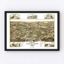 Vintage Map of Rockland, Massachusetts 1881