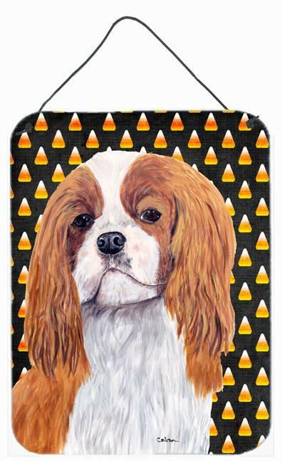 Cavalier Spaniel Blenheim Candy Corn Halloween  Wall or Door Hanging Prints