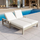 Outdoor Double Lounge Chair With 5 Position Adjustable Backrest by HouseOfZazla