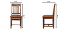 Solid Wood Leather Slatted Dining Chair